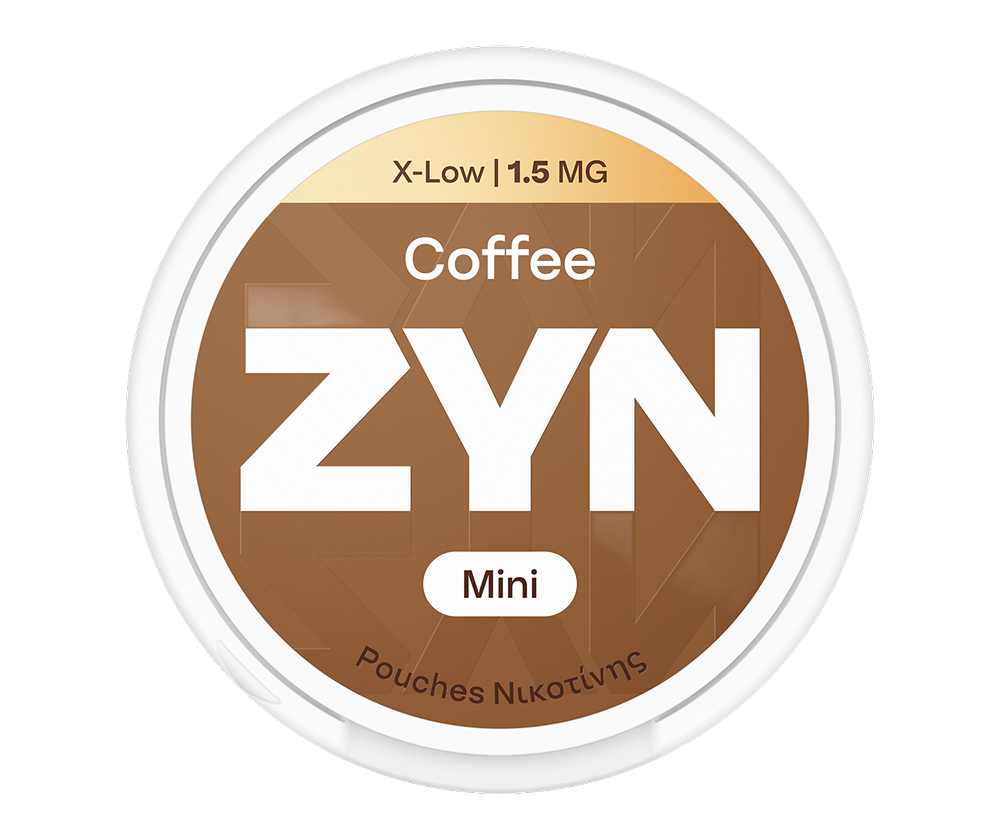 ZYN COFFEE Mini 1.5mg - white and brown nicotine pouch can