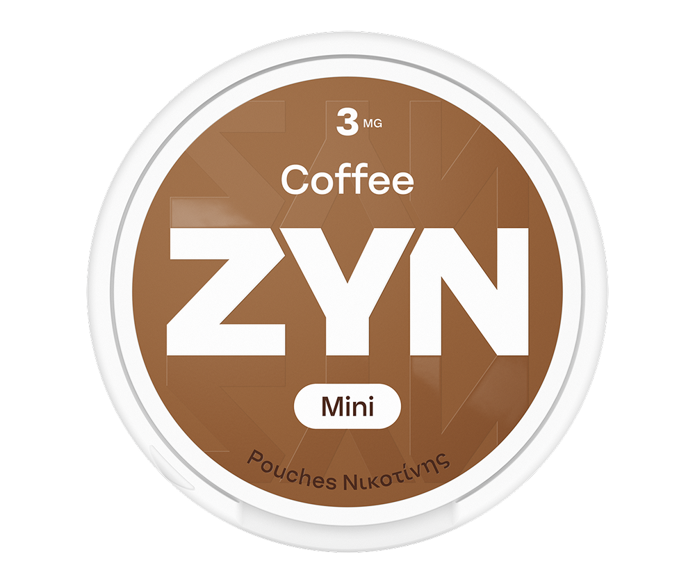 ZYN COFFEE Mini 3mg - white and brown nicotine pouch can