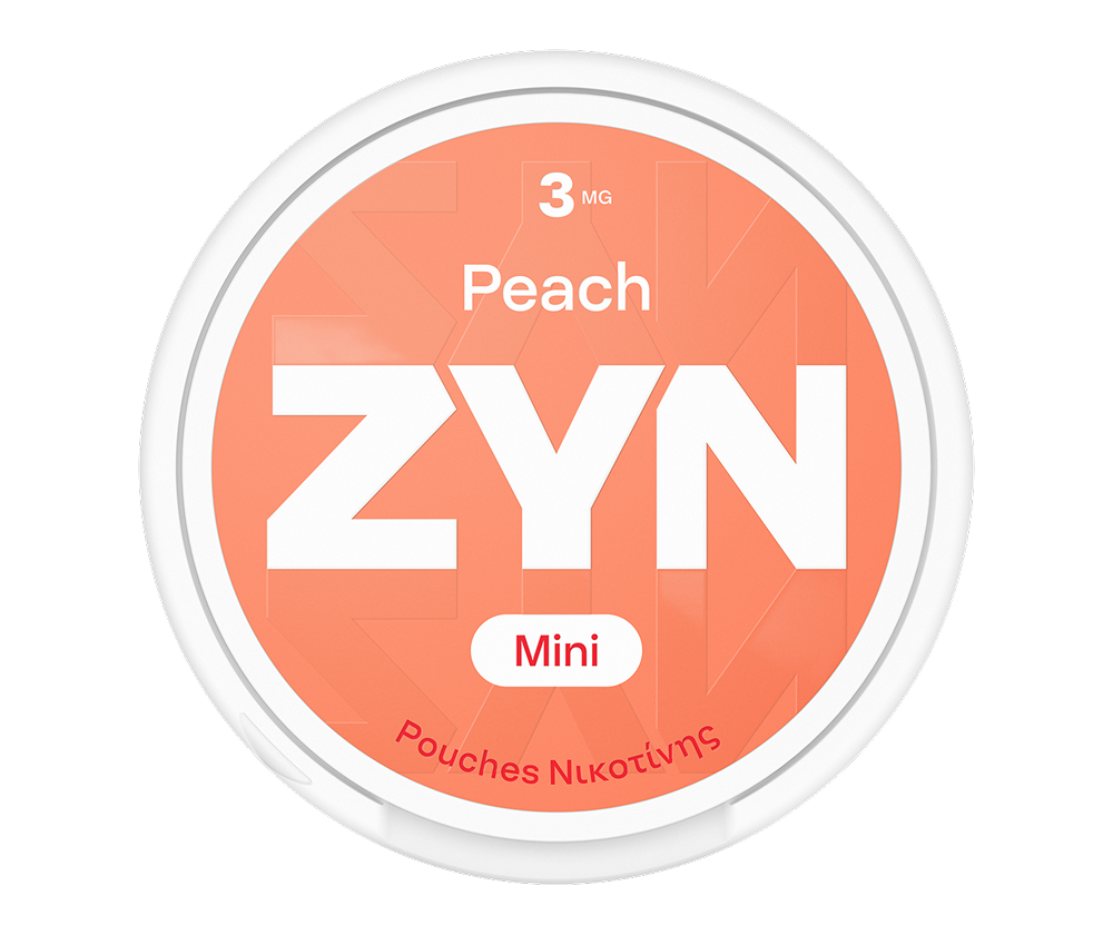 ZYN Peach Mini 3 mg - orange nicotine pouch can