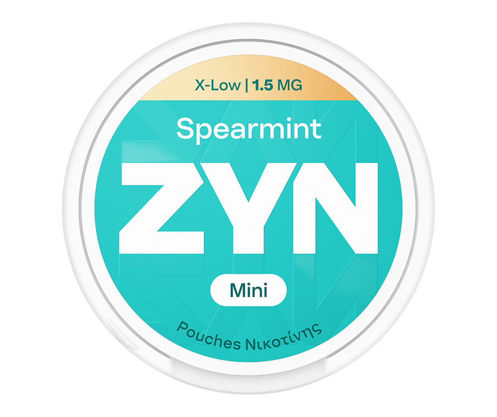 ZYN SPEARMINT Mini 1.5mg - light green nicotine pouch can
