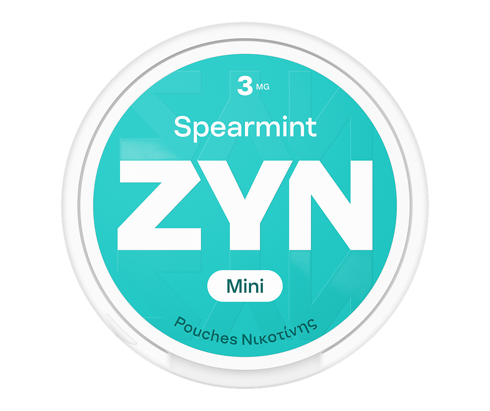ZYN SPEARMINT Mini 3mg - light green nicotine pouch can