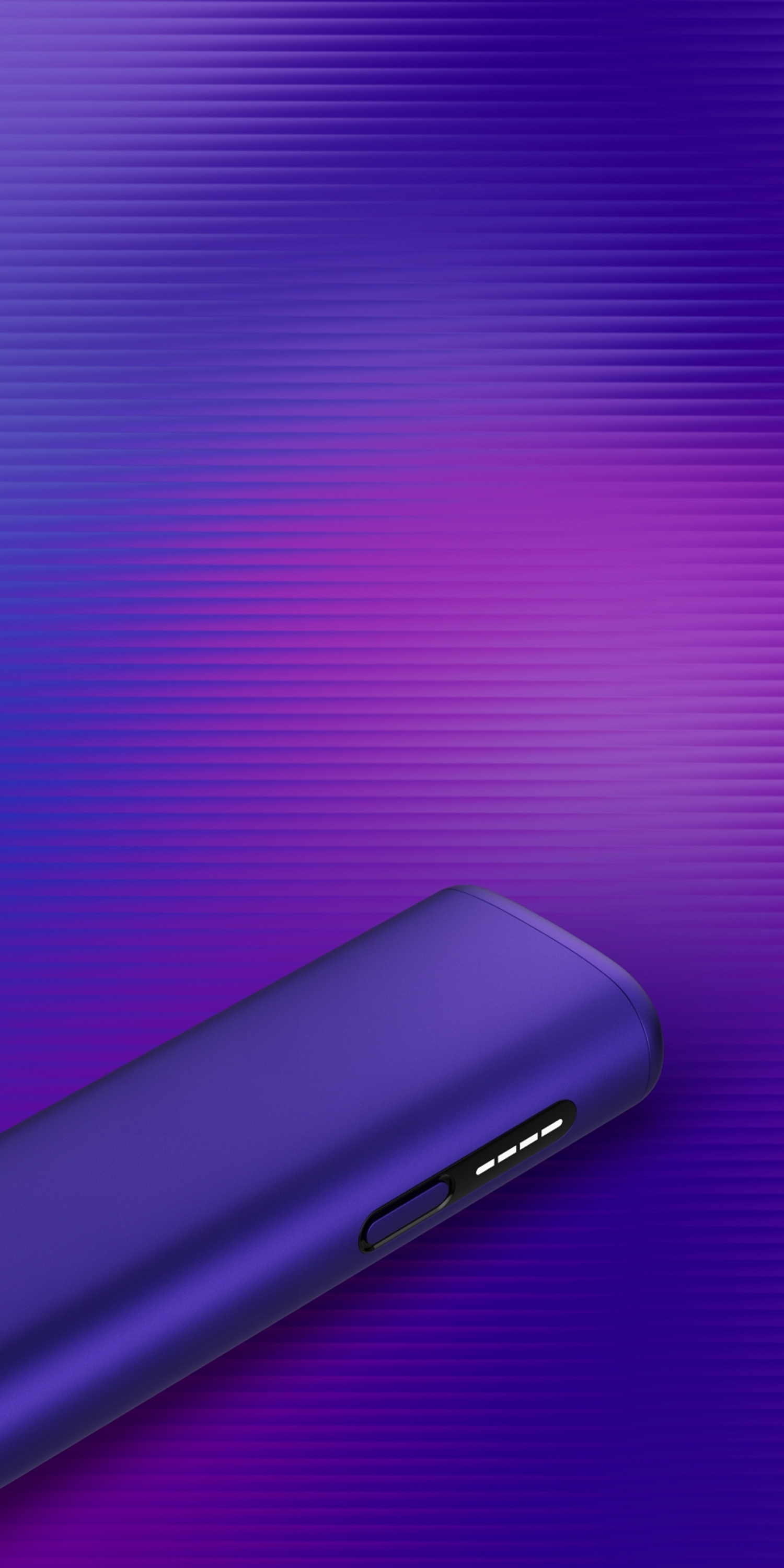 IQOS ILUMA i ONE Electric Purple device on a purple background.