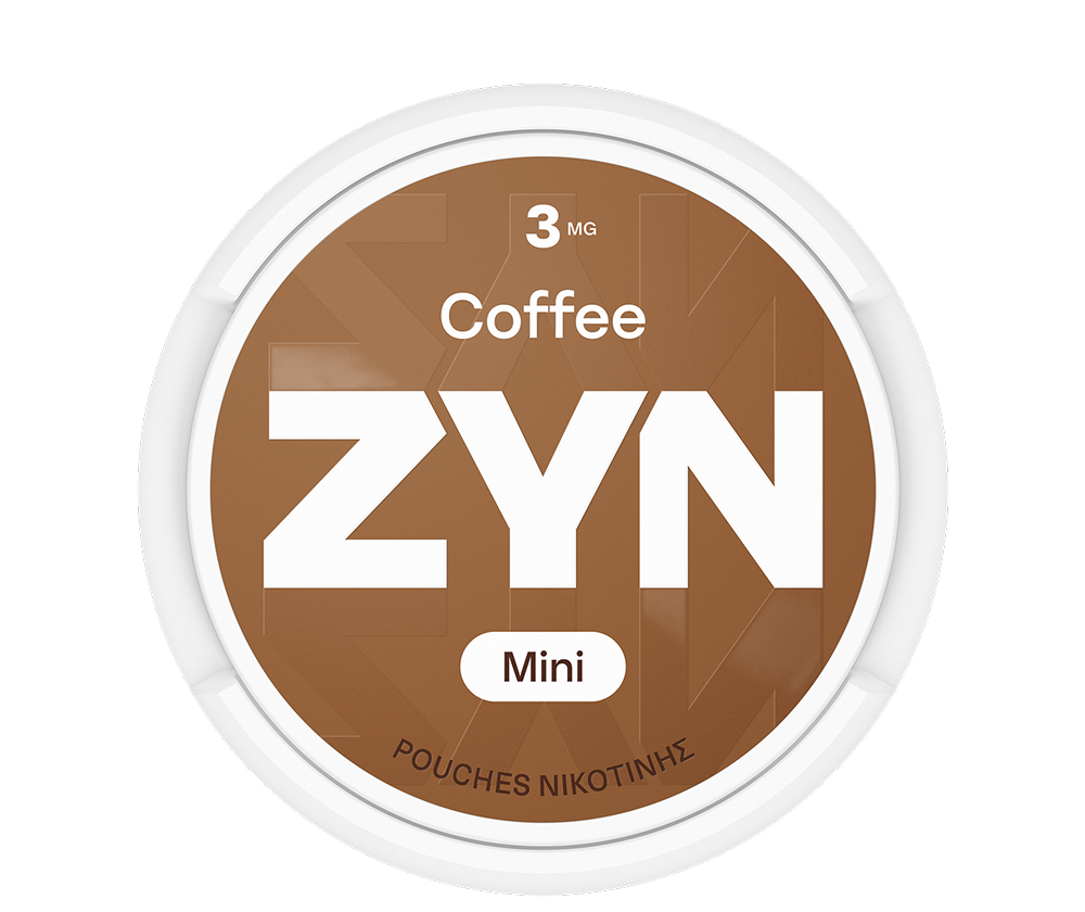 ZYN COFFEE Mini 3mg - white and brown nicotine pouch can