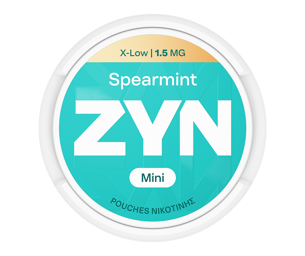 ZYN SPEARMINT Mini 1.5mg - light green nicotine pouch can