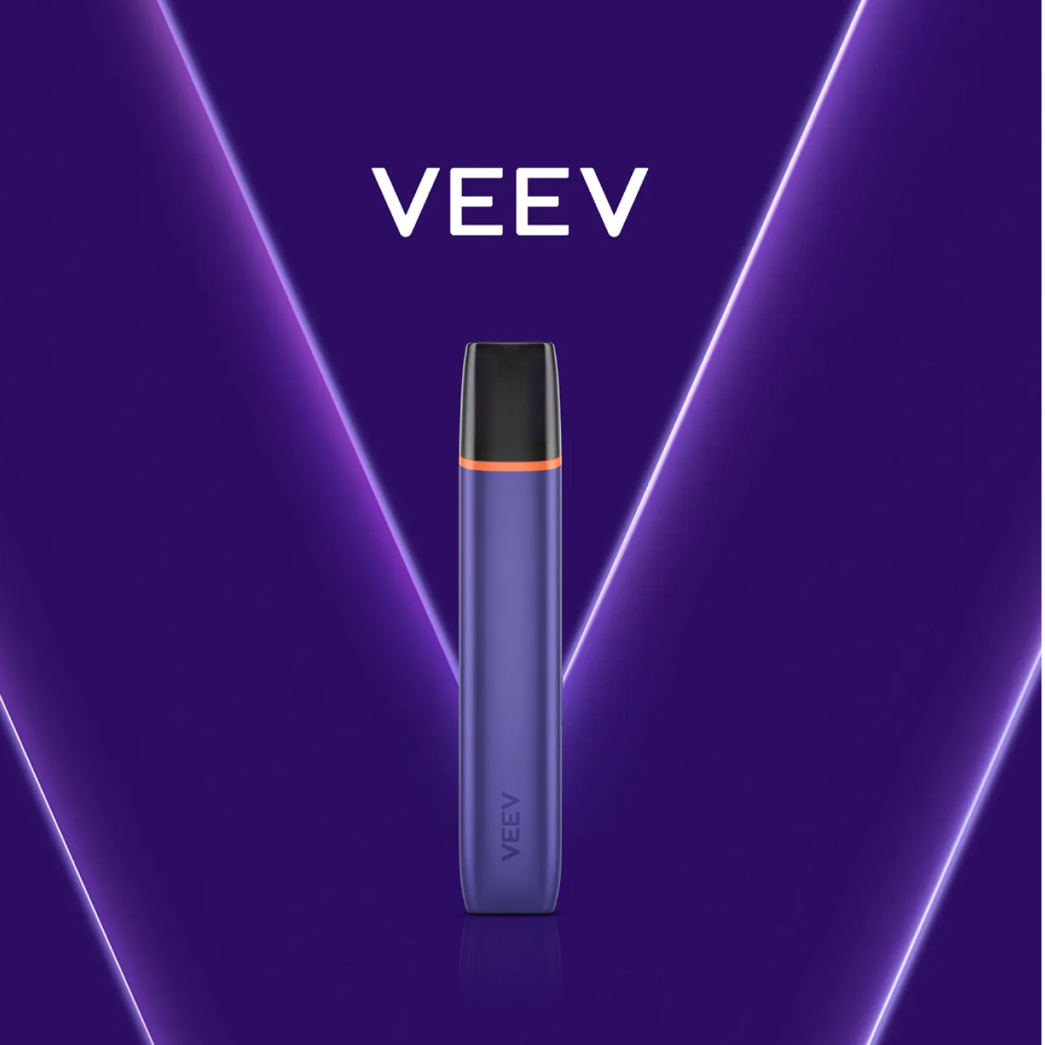 Συσκευή VEEV ONE σε μωβ φόντο.