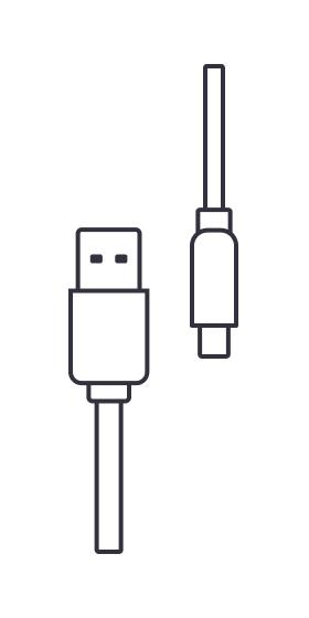 An illustration showing an IQOS ILUMA i MID Pocket Charger.