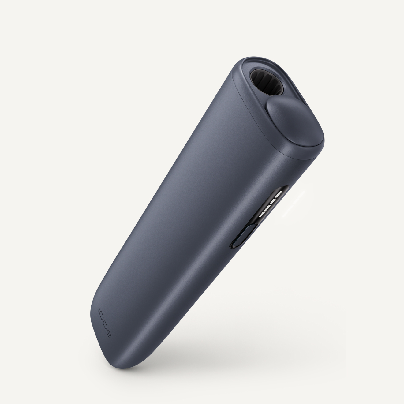 Midnight Black IQOS ILUMA i ONE device, right reclining position.