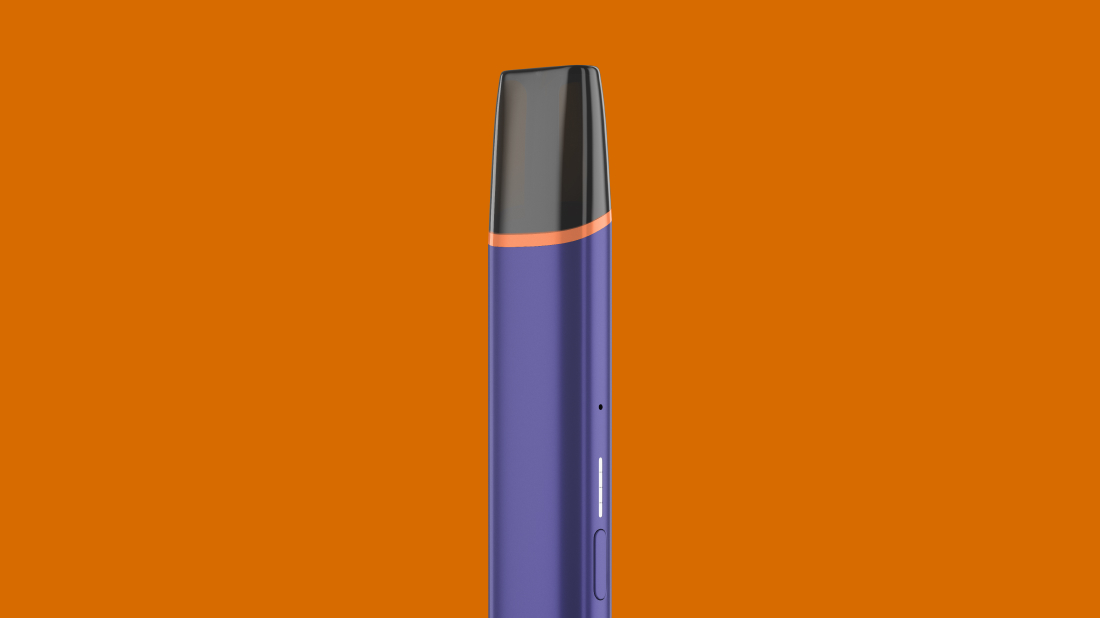 VEEV ONE device on an orange background