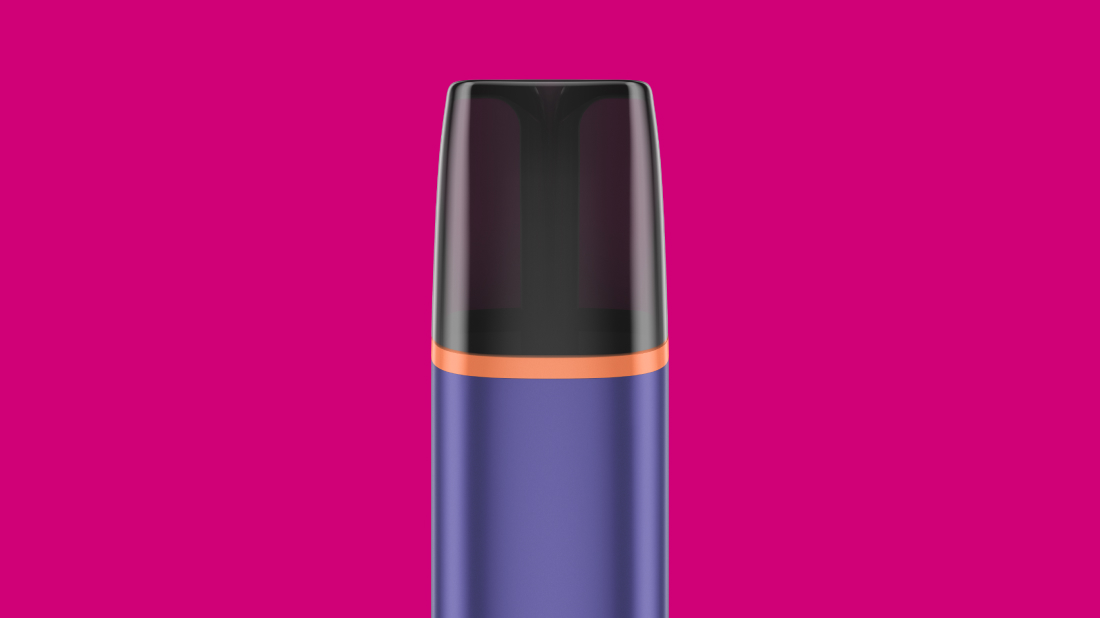 VEEV ONE device on a pink background
