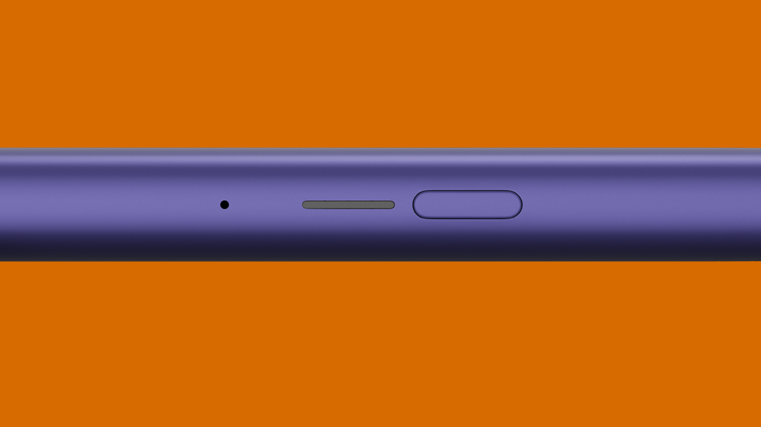 VEEV ONE device on a orange background