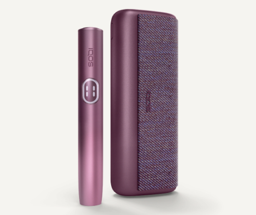 Garnet Red IQOS ILUMA i PRIME device and its charger
