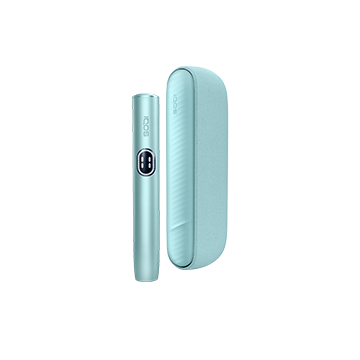 Blue IQOS ILUMA i device and its charger