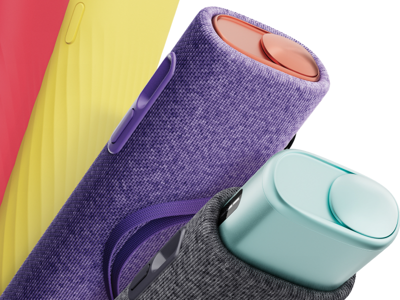 Series of IQOS ILUMA i ONE devices with different sleeves