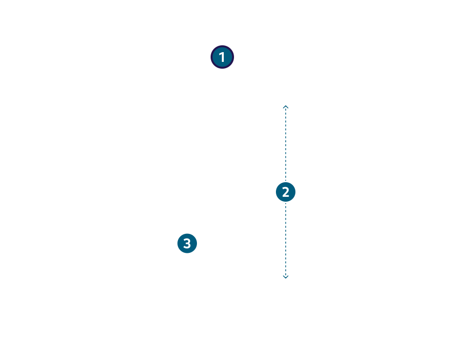 Diagram of the VEEV NOW disposable electronic cigarette with numbers indicating the mouthpiece, main body of the device and the battery.