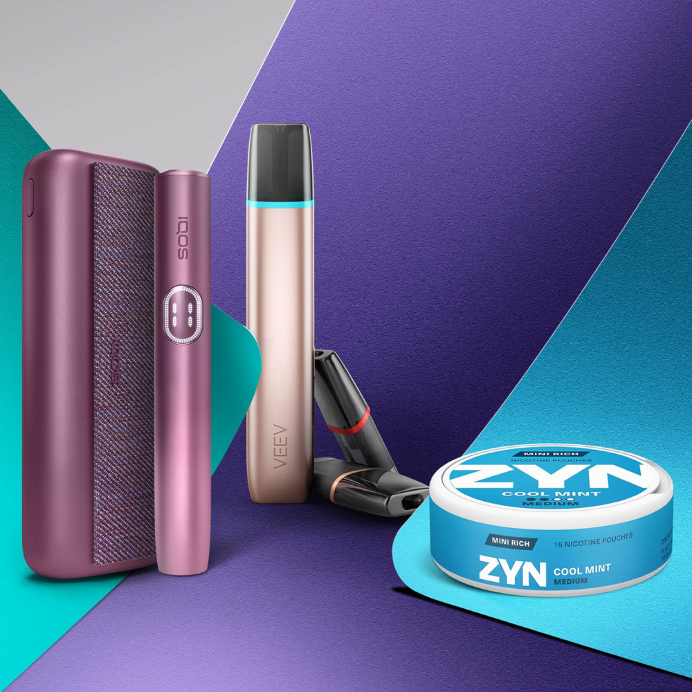 IQOS ILUMA i prime, VEEV ONE & a packet of ZYN