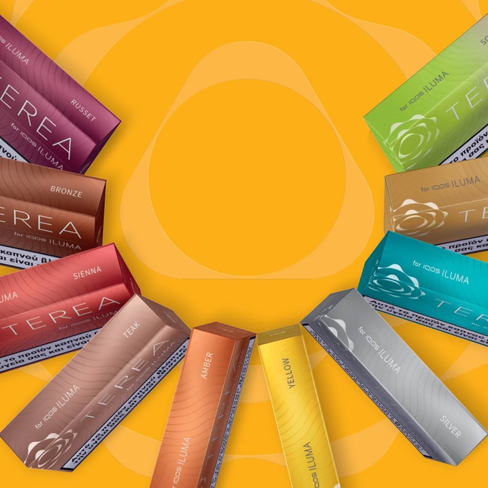 heets flavors: turquoise, silver, yellow, amber, sienna, bronze, russet