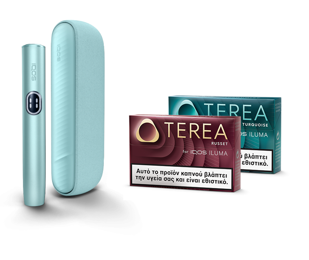 IQOS ILUMA i Breeze Blue & δύο πακετα TEREA main