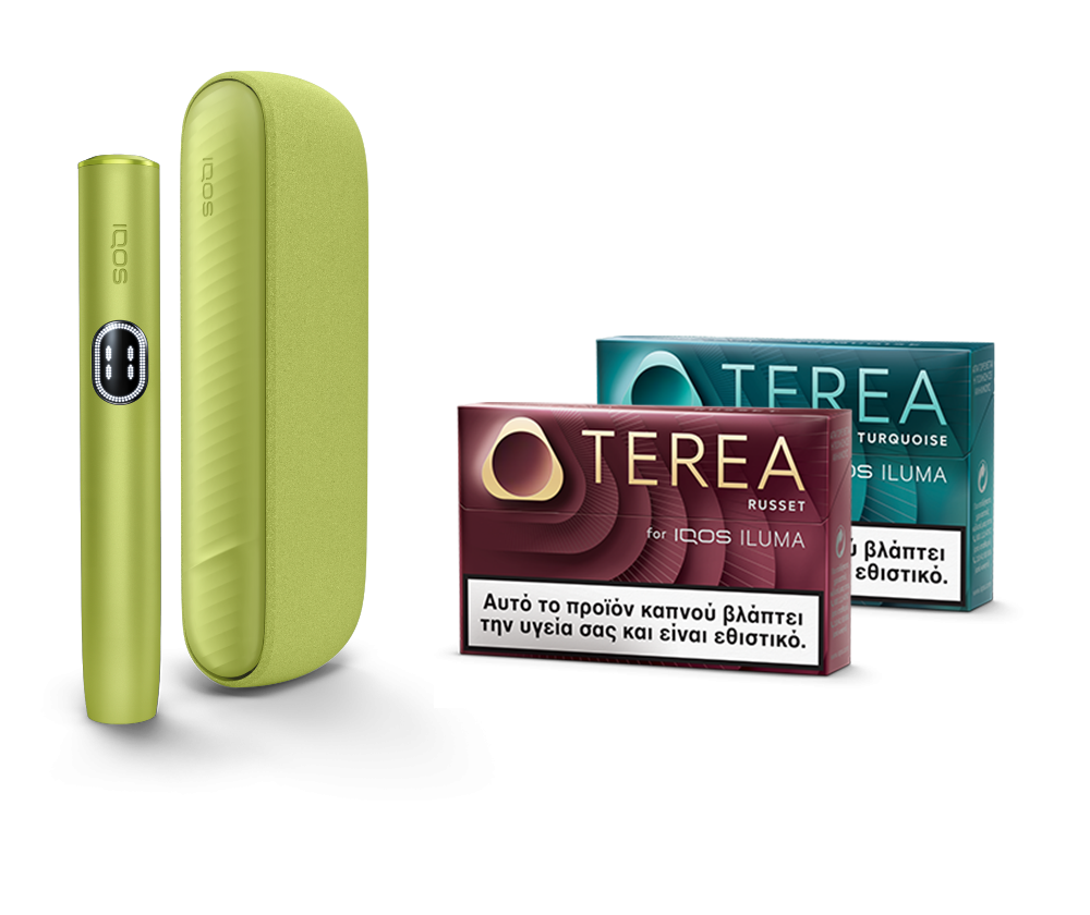 IQOS ILUMA i Leaf Green & δύο πακετα TEREA main
