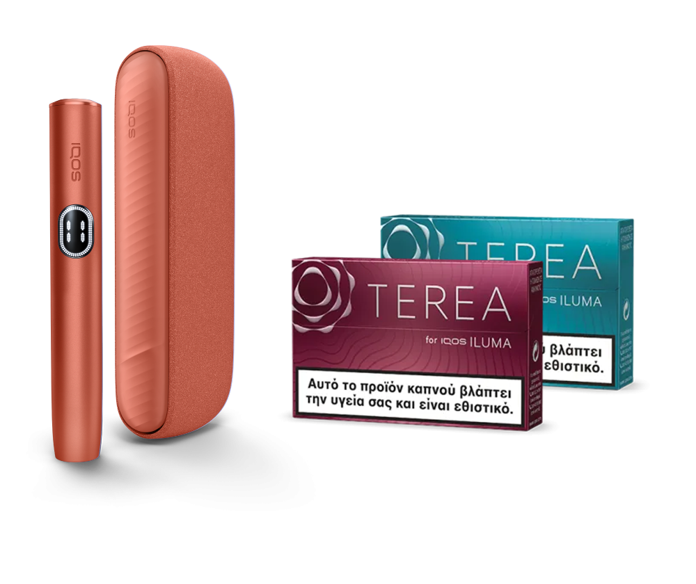 IQOS ILUMA i Vivid Terracotta & two TEREA packs