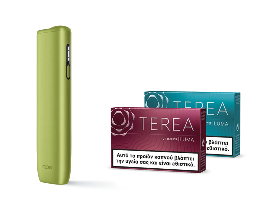IQOS ILUMA i ONE Leaf Green & two TEREA packs