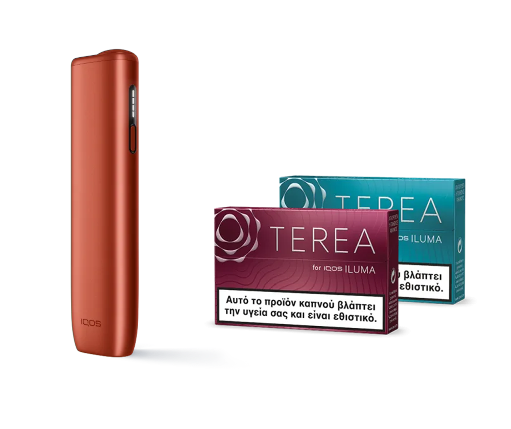 IQOS ILUMA i ONE Vivid Terracotta & two TEREA packs