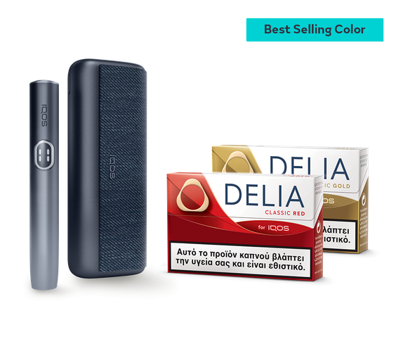 New IQOS ILUMA i PRIME Midnight Black  two DELIA packs main