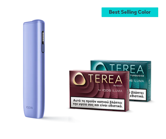 IQOS ILUMA i ONE Digital Violet & two TEREA packs main