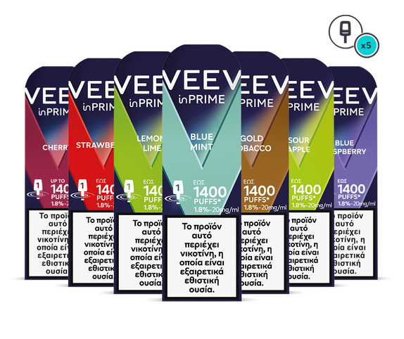 VEEV inPRIME Pods Flavor Mix 5 packs main