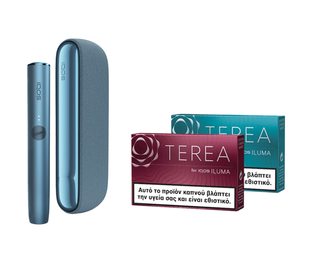 heated tobacco device IQOS ILUMA Pebble grey & two TEREA packs
