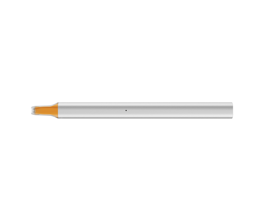 Horizontal VEEV NOW Peach disposable vape device