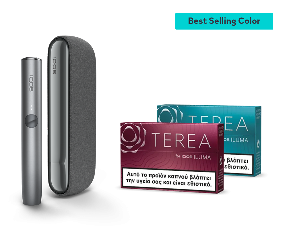 heated tobacco device IQOS ILUMA Midnight Black & two TEREA packs