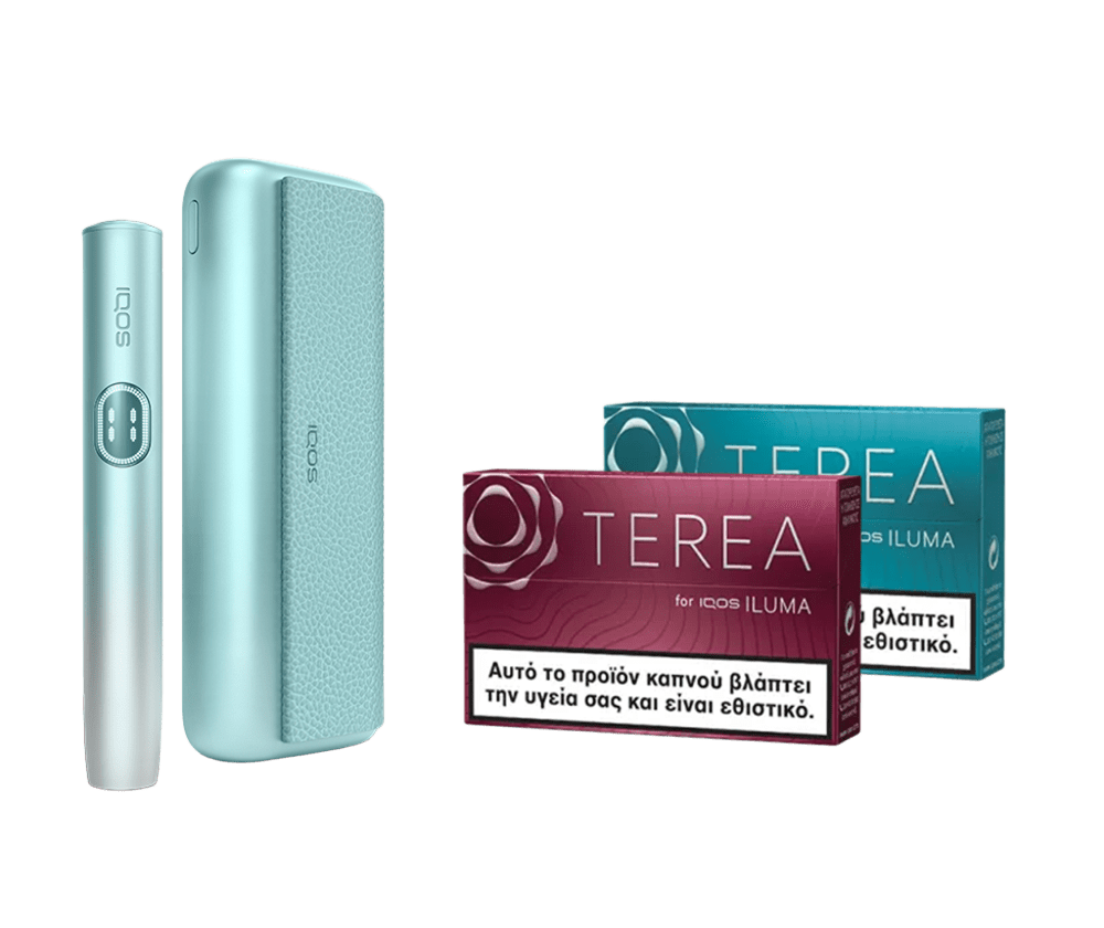IQOS ILUMA i PRIME Breeze Blue & two TEREA packs