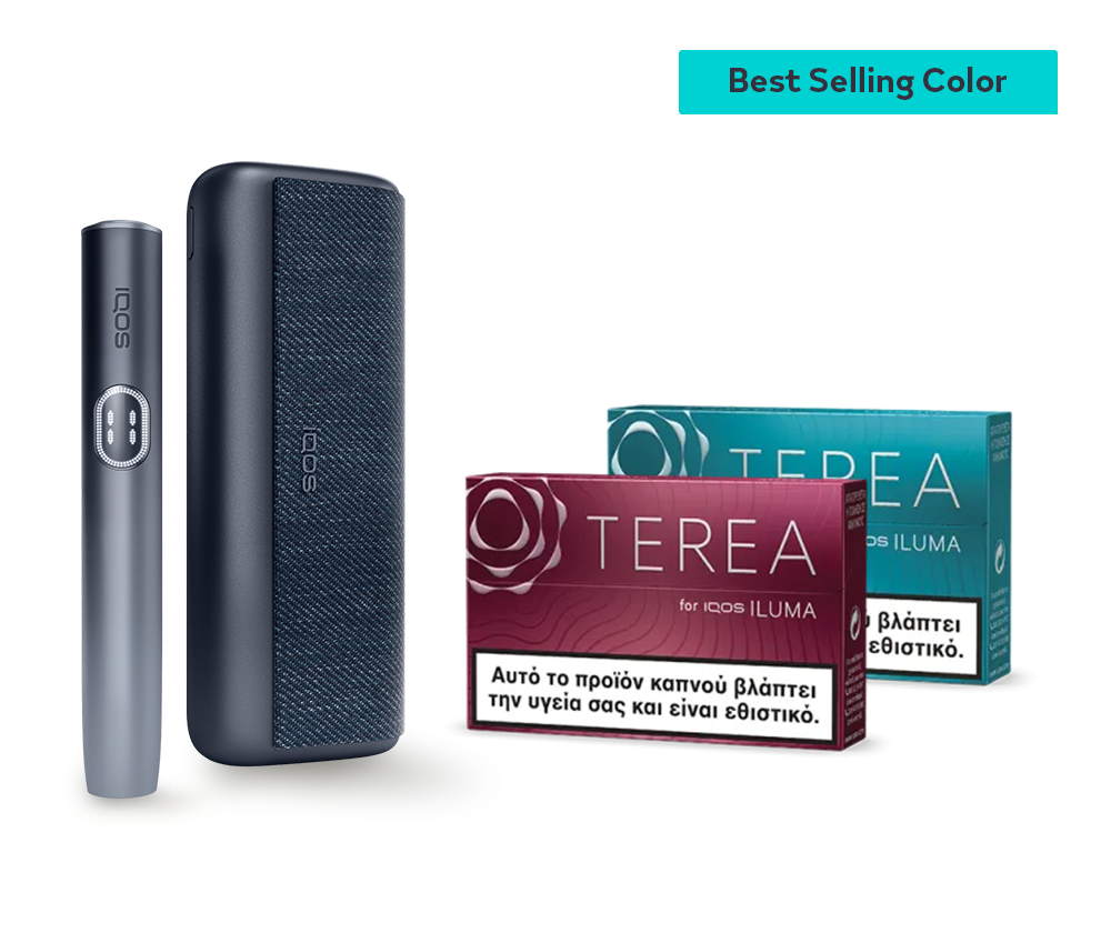 IQOS ILUMA i PRIME Midnight Black & two TEREA packs