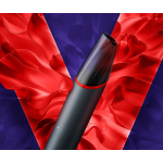 VEEV NOW ULTRA Strawberry vaping device with an orange VEEV logo backgound