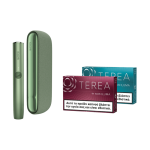 heated tobacco device IQOS ILUMA Moss green & two TEREA packs