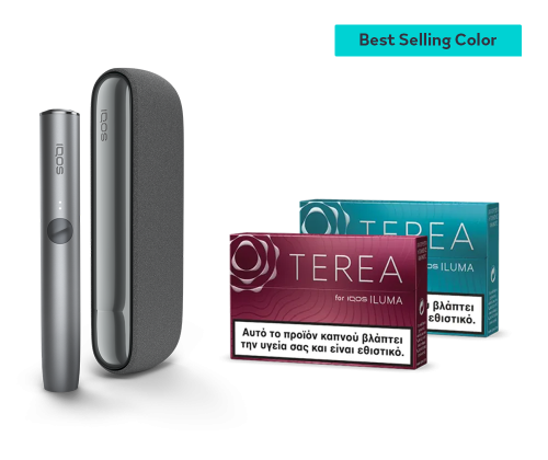 heated tobacco device IQOS ILUMA Midnight Black & two TEREA packs